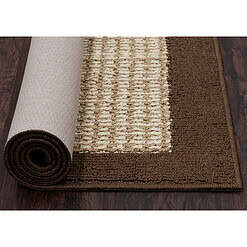 Mainstays Traditional Faux Sisal Olefin Brown Border Indoor Living Room Area Rug, 7'6
