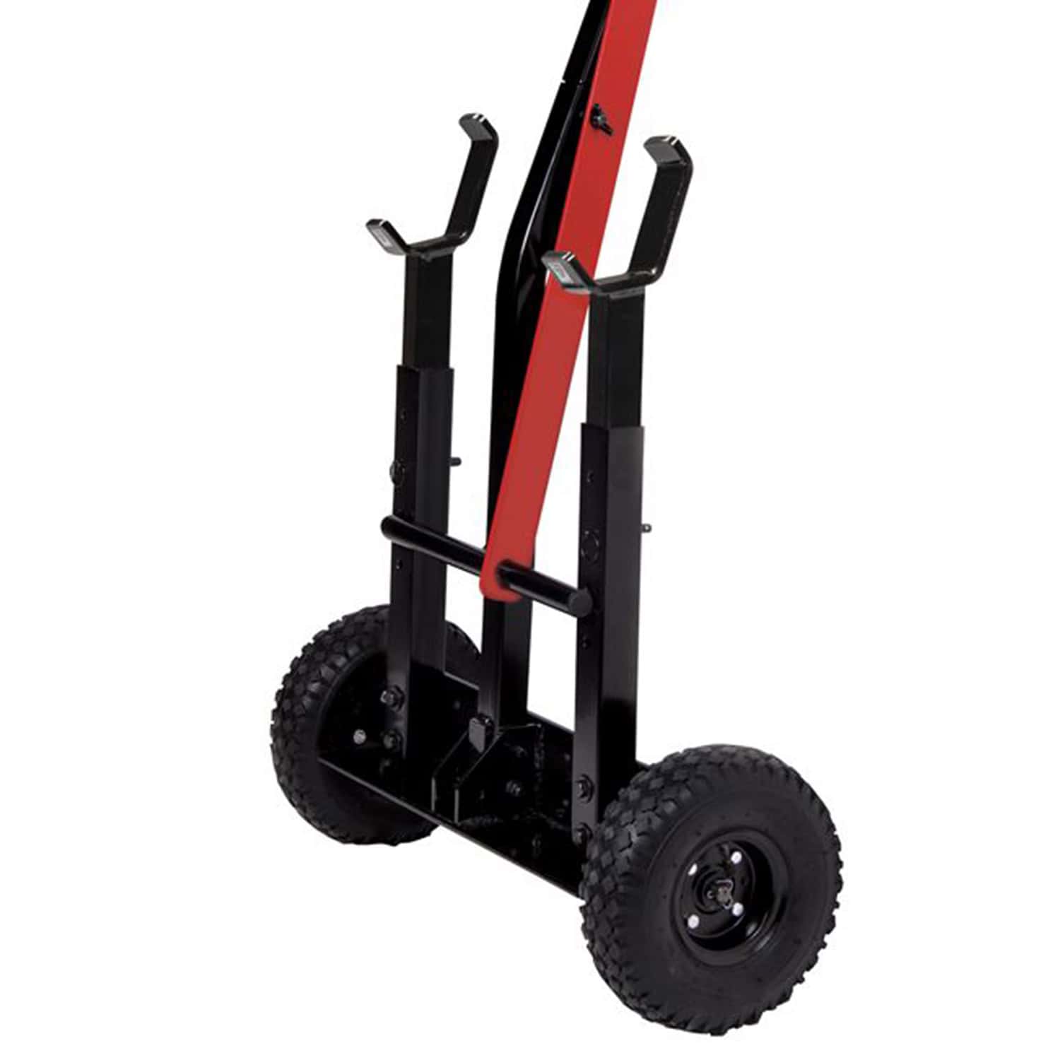 Ohio Steel Zero Turn Lawn Mower Tractor Lift for Maintenance, Black/Red