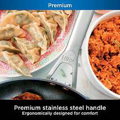 Ninja C30026 Foodi NeverStick Premium 10.25 Inch Fry Pan, Hard-Anodized, Nonstick, Durable & Oven Safe to 500°F, Slate Grey