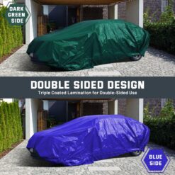 Kesfitt Tarp Heavy Duty Waterproof 12x16FT,16 Mil Thick Tarps Tear&Fade Resistant, UV Resistant, Poly Tarp Cover (Green/Blue)