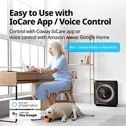 Coway Airmega AP-1512HHS App-Enabled Smart Technology, Compatible with Amazon Alexa True HEPA Air Purifier, Black/Bronze