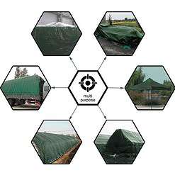 CARTMAN Finished Size 30x40 Feet Waterproof Green Tarp 8 Mil Thick, Multipurpose Protective Cover