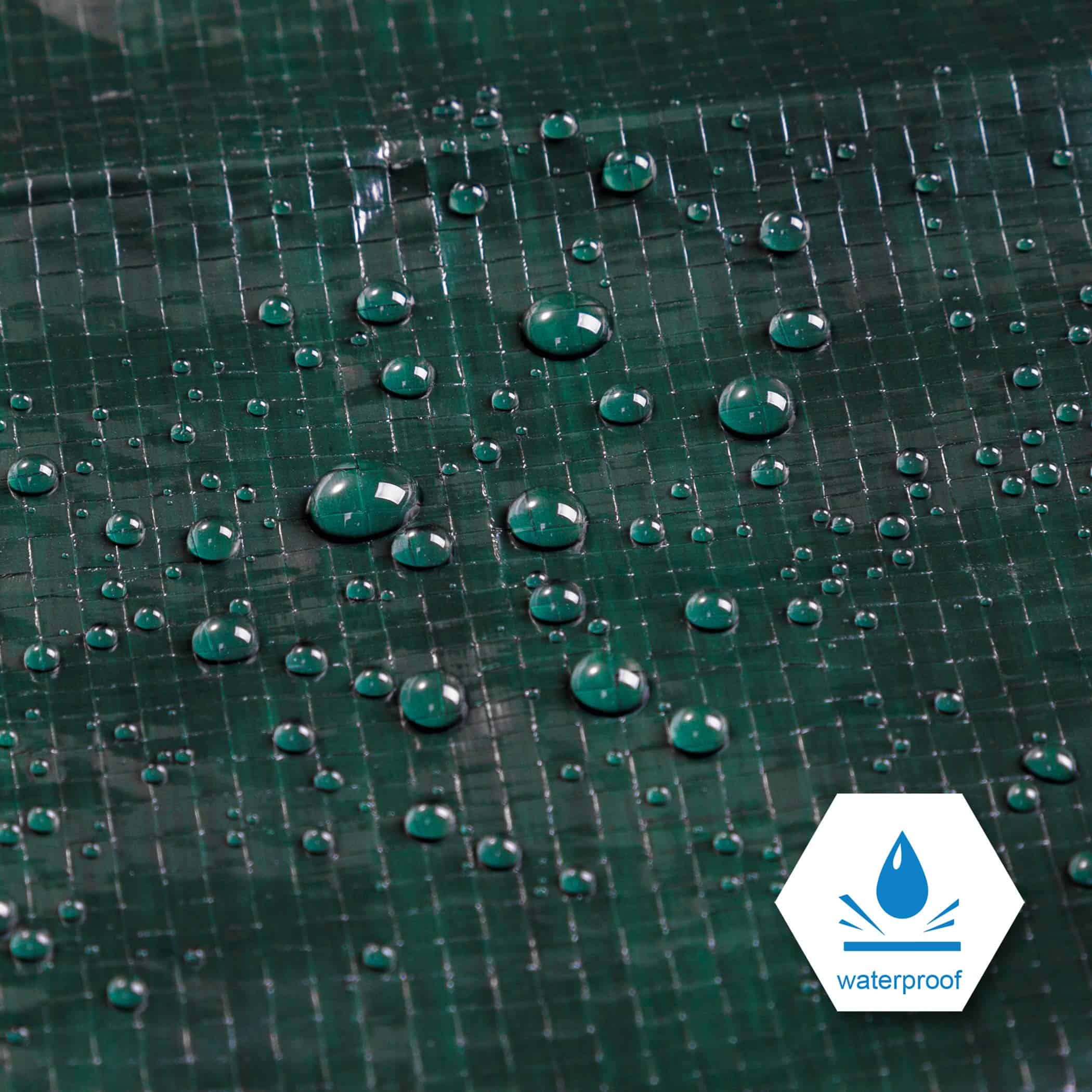 CARTMAN Finished Size 30x40 Feet Waterproof Green Tarp 8 Mil Thick, Multipurpose Protective Cover