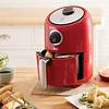 DASH Compact Air Fryer Oven Cooker with Temperature Control, Non-stick Fry Basket, 2 Quart - Red