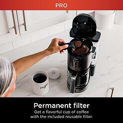 Ninja DCM201BK Programmable XL 14-Cup Coffee Maker PRO, 14-Cup Glass Carafe, Freshness Timer, Black Stainless Steel