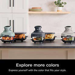 Ninja FN101GY Crispi Air Fryer, Microwave, Freezer & Dishwasher Safe, Non Toxic Glass Portable Cooking System