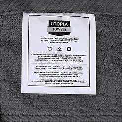 Utopia Towels 8-Piece Premium Towel Set, 2 Bath Towels, 2 Hand Towels, and 4 Wash Cloths (Grey)