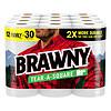 Brawny Tear-A-Square Paper Towels, 12 Family Rolls = 30 Regular Rolls, 3 Sheet Sizes, Strong and absorbent extra-large roll