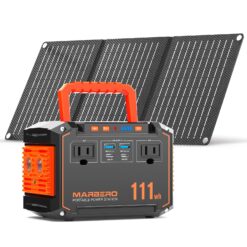 MARBERO 150W Peak Solar Generator with 30W Solar Panel 111Wh Camping Portable Power Station 110V Power Bank