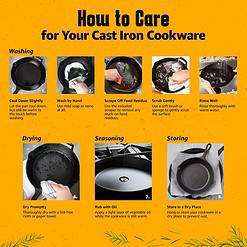 Cast Iron Reversible Grill/Griddle Set with Press, Scraper & Mitts - Pre-Seasoned, Non-Stick - 16.75