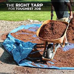 Teal Elite 20x30 Heavy Duty Tarps Waterproof - 12 mil Thick Pool Tarp Cover - 20x30 Tarp UV Resistant, Rip & Tear Proof with Metal Grommets