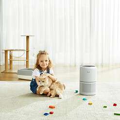 LEVOIT Core300-P Air Purifier for Home Allergies Pets Hair in Bedroom, Covers Up to 1095 ft² by 45W High Torque Motor, White
