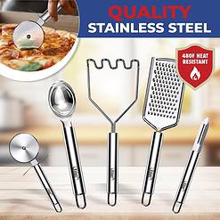 Kaluns 50 PCS Silicone Kitchen Utensils Set Complete Kitchen Set, Blue