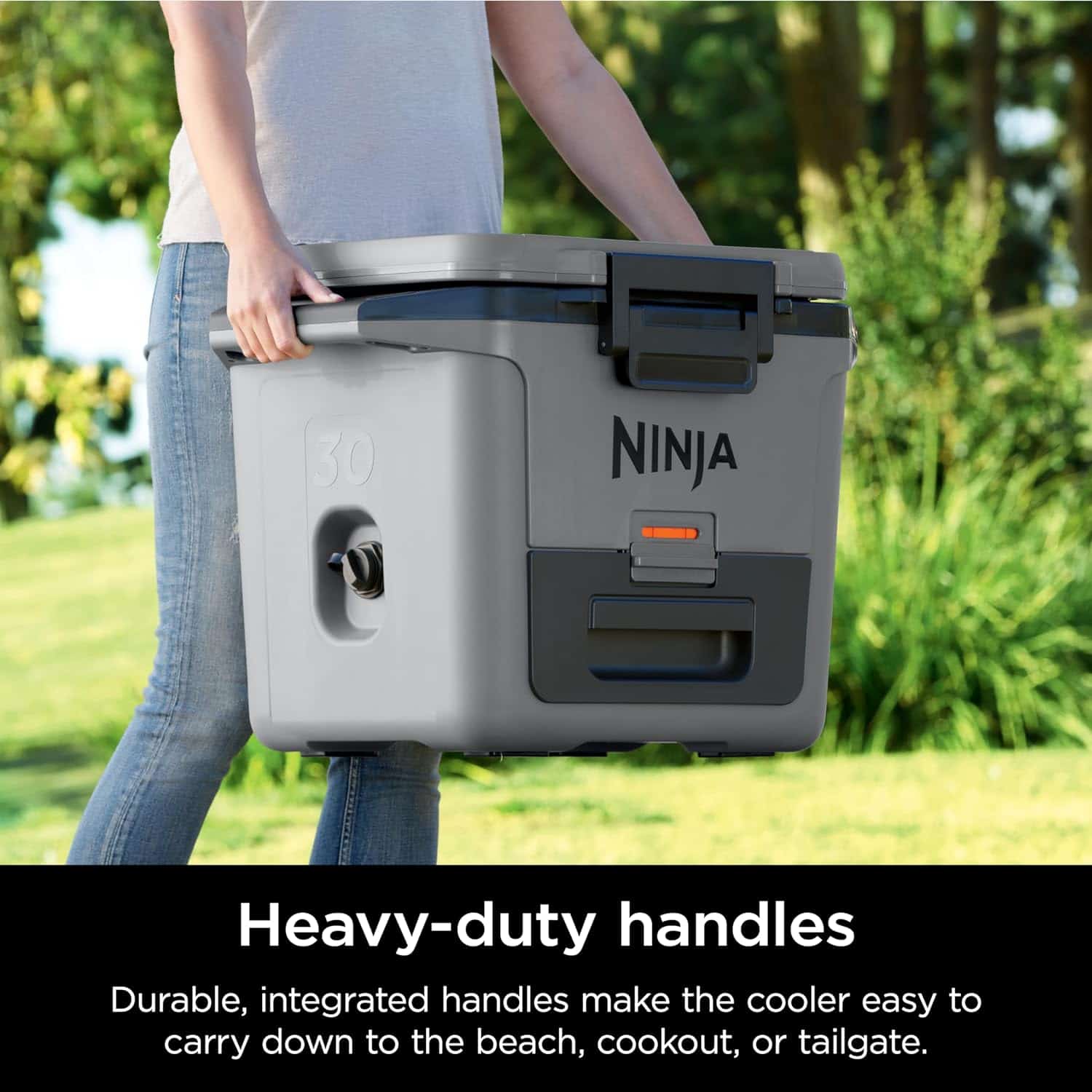 NINJA FrostVault 30 qt. Chest Cooler with Dry Zone, Slate Gray