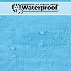 Teal Elite 20x30 Heavy Duty Tarps Waterproof - 12 mil Thick Pool Tarp Cover - 20x30 Tarp UV Resistant, Rip & Tear Proof with Metal Grommets