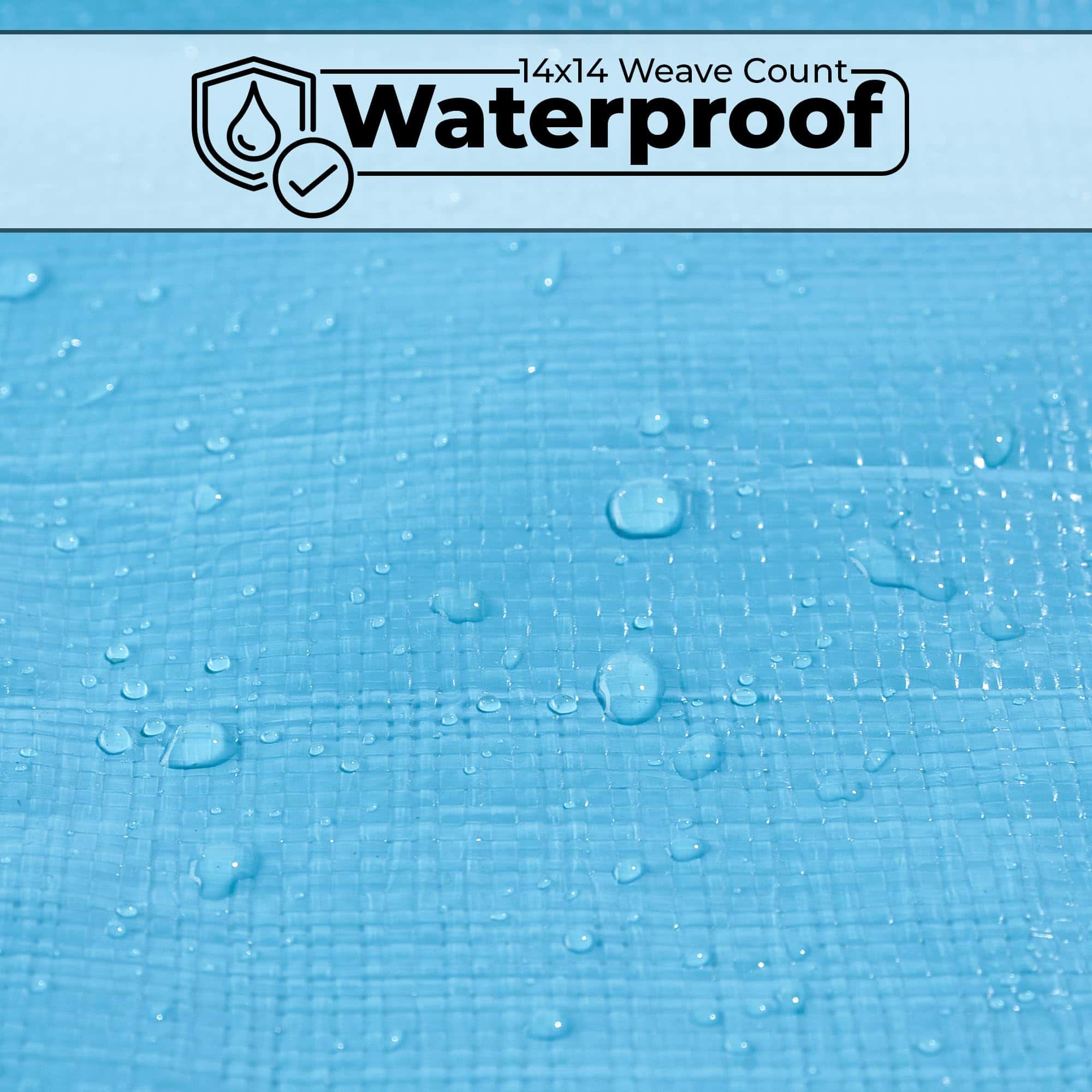 Teal Elite 20x30 Heavy Duty Tarps Waterproof - 12 mil Thick Pool Tarp Cover - 20x30 Tarp UV Resistant, Rip & Tear Proof with Metal Grommets