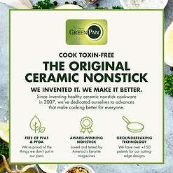 GreenPan Rio Healthy Ceramic Nonstick 16 Piece Cookware Pots and Pans Set, PFAS-Free, Dishwasher Safe, Black