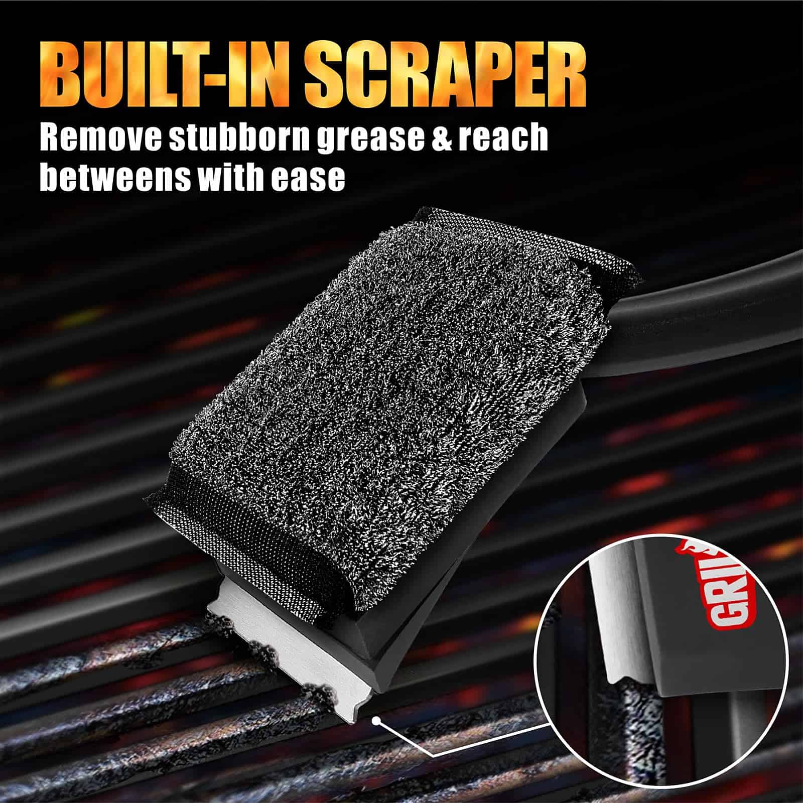 GRILLART Grill Brush Bristle Free, SteamWizards Grill Cleaner Brush with 1 Replacement Head