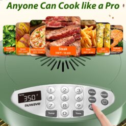 Nuwave Oven Pro Plus Air Fryer, Infra-Red Countertop, PFAS Free, Wild Olive