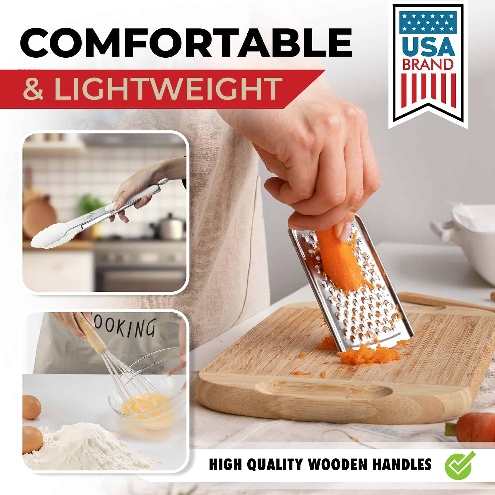Kaluns 50 PCS Silicone Kitchen Utensils Set Complete Kitchen Set, Khaki