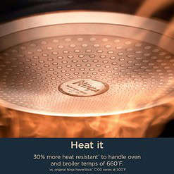 Ninja CW39010ST NeverStick Ceramic Pro,Non-Stick Pots & Pans Set with Glass Lids, PTFE Free