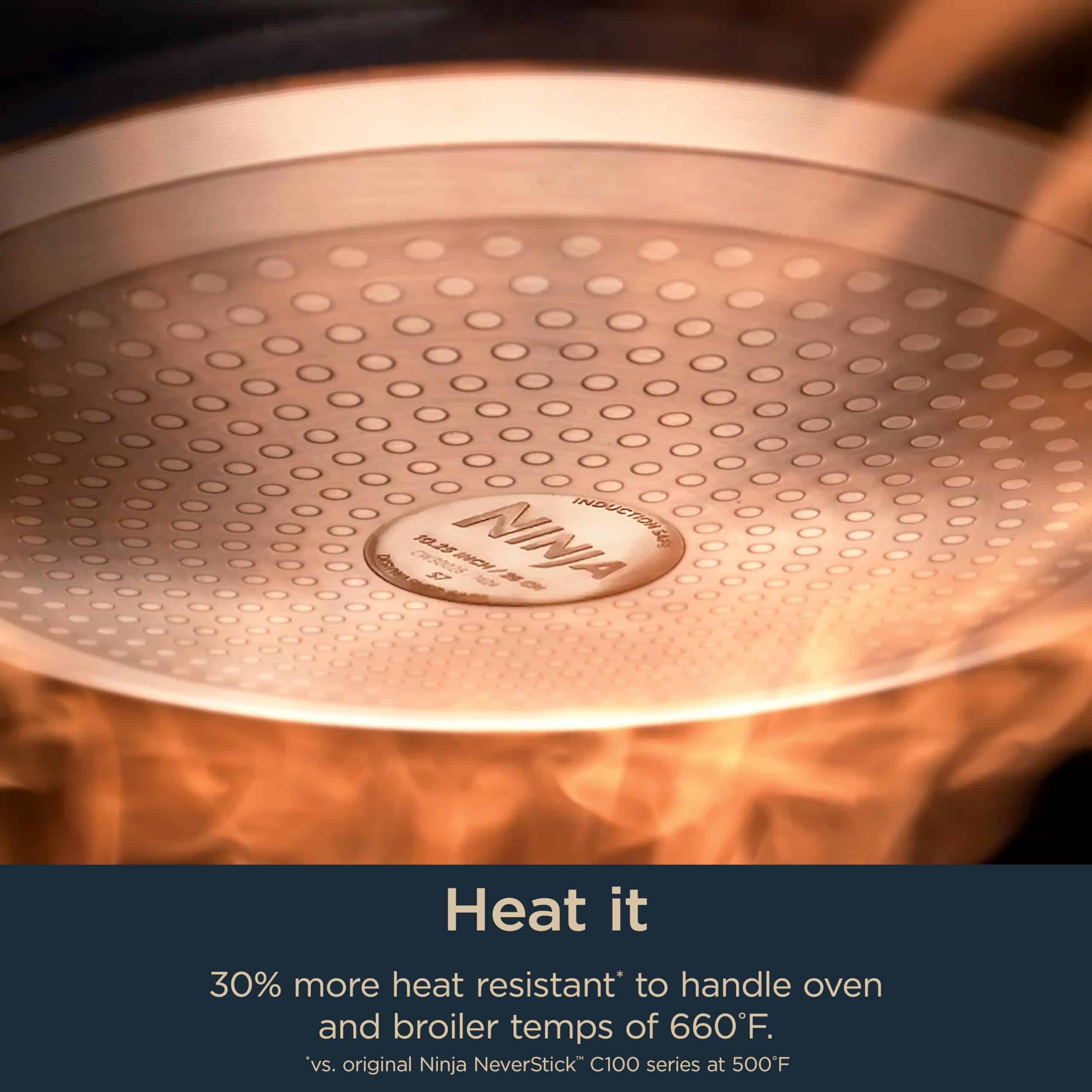 Ninja CW39010ST NeverStick Ceramic Pro,Non-Stick Pots & Pans Set with Glass Lids, PTFE Free