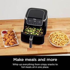 Ninja Air Fryer Pro 4-in-1 with 5 QT Capacity, Air Fry, Roast, Reheat, Dehydrate, Air Crisp Technology, Grey, AF141