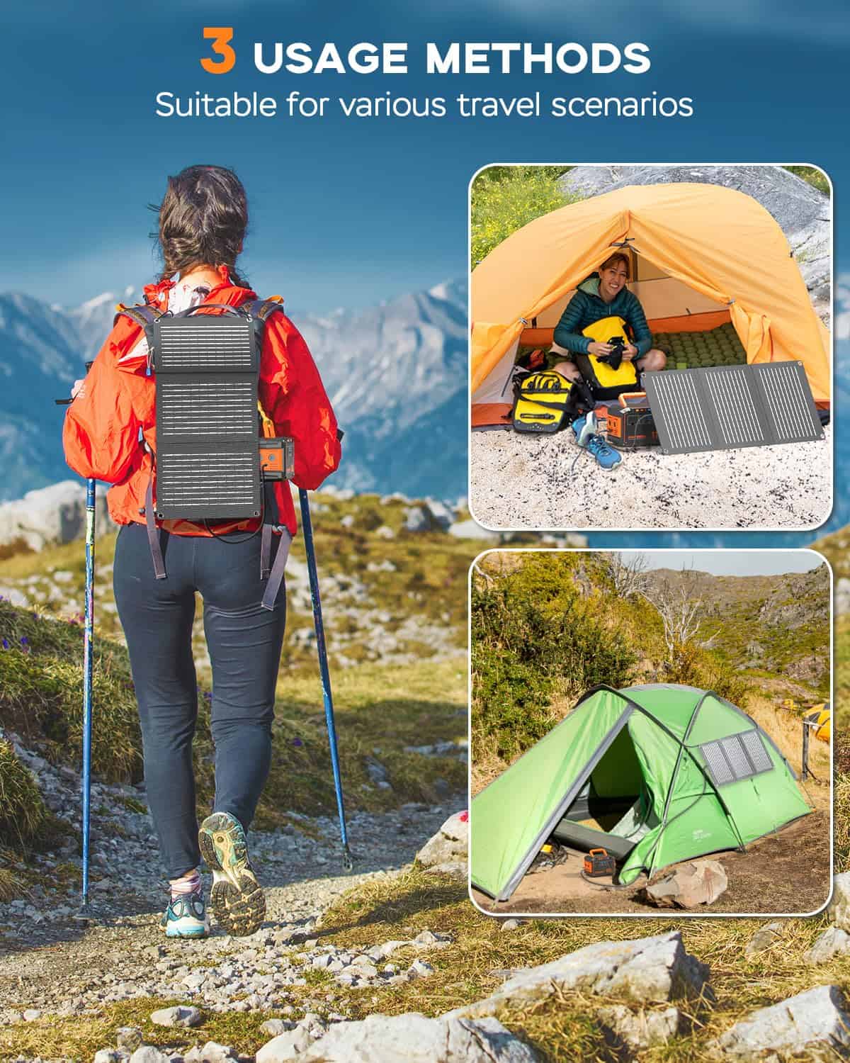 MARBERO 150W Peak Solar Generator with 30W Solar Panel 111Wh Camping Portable Power Station 110V Power Bank
