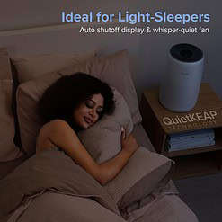 LEVOIT Air Purifiers for Bedroom Home, 3-in-1 Filter Cleaner with Fragrance Sponge, White