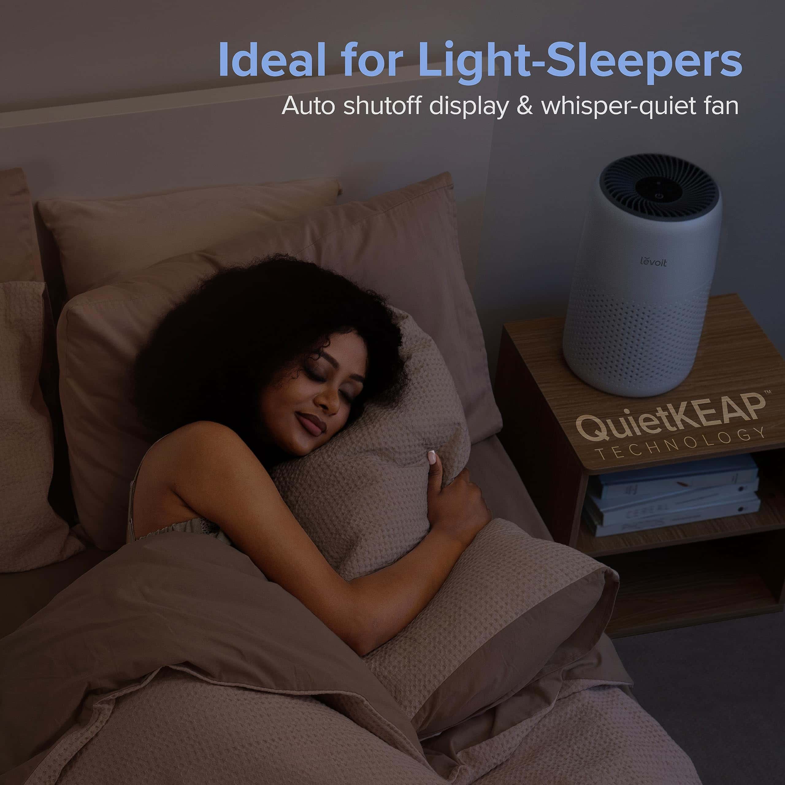 LEVOIT Air Purifiers for Bedroom Home, 3-in-1 Filter Cleaner with Fragrance Sponge, White