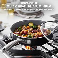 GreenPan Swift Healthy Ceramic Nonstick, 12 Piece Cookware Pots and Pans Set, Black