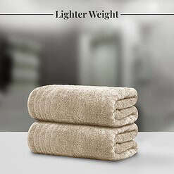 Tens Towels Extra Large Bath Towels 30 x 60 Inches, Super Soft and Absorbent, Beige