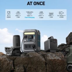 Anker SOLIX C300 Portable Power Station, Outdoor 288Wh LiFePO4 Battery, 300W (600W Surge) Solar Generator