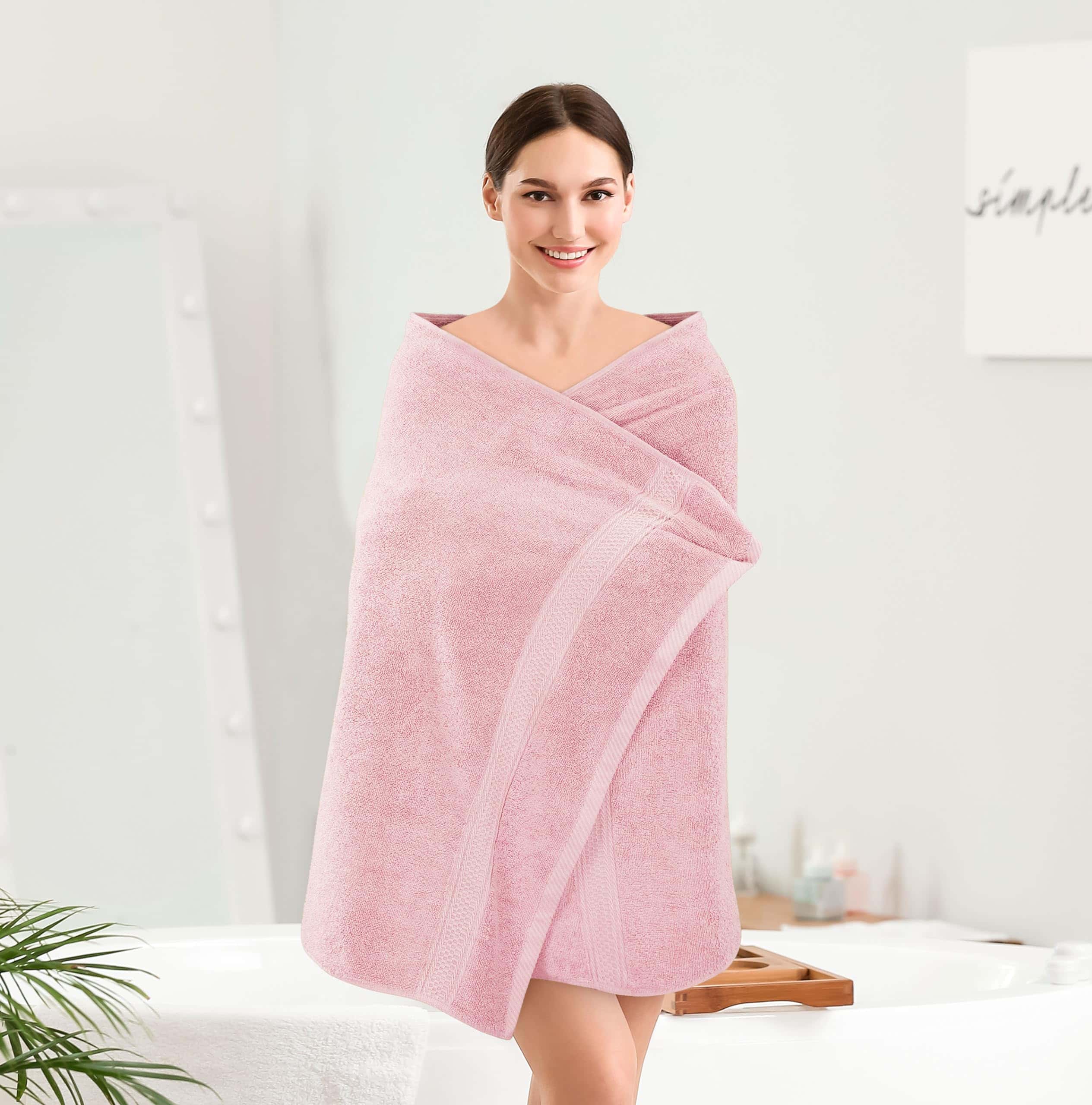 Utopia Towels 4 Pack Premium Bath Towels Set, 27 x 54 Inches, Dusty Pink