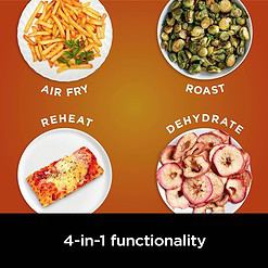 Ninja Air Fryer Pro 4-in-1 with 5 QT Capacity, Air Fry, Roast, Reheat, Dehydrate, Air Crisp Technology, Grey, AF141
