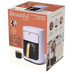 Beautiful 14-Cup Programmable Drip Coffee Maker with Touch-Activated Display, Lavender by Drew Barrymore