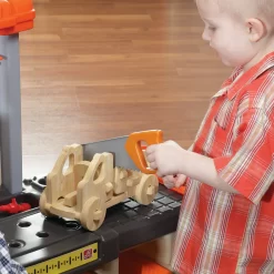 Step2 Handyman Plastic Toddler Workbench and Plastic Kid Tool Bench 30 plus piece Playset