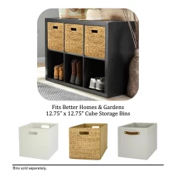 Better Homes & Gardens 6-Cube Storage Organizer, Solid Black
