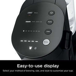 Ninja PB040 Pods & Grounds Single-Serve Coffee Maker, K-Cup Pod Compatible, 56-oz. Reservoir