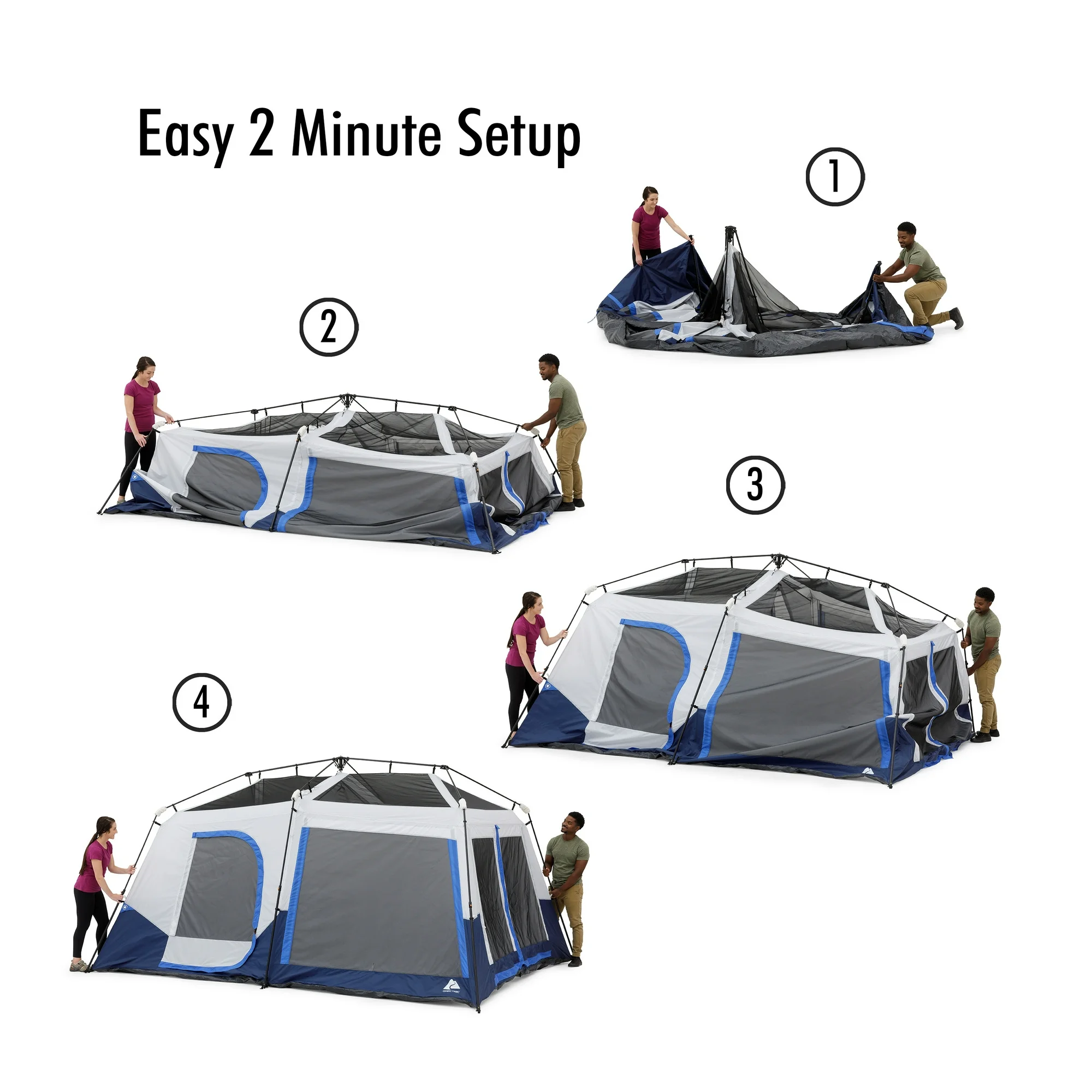 Ozark Trail 10-Person Cabin Tent with LED Lighted Poles - Image 16