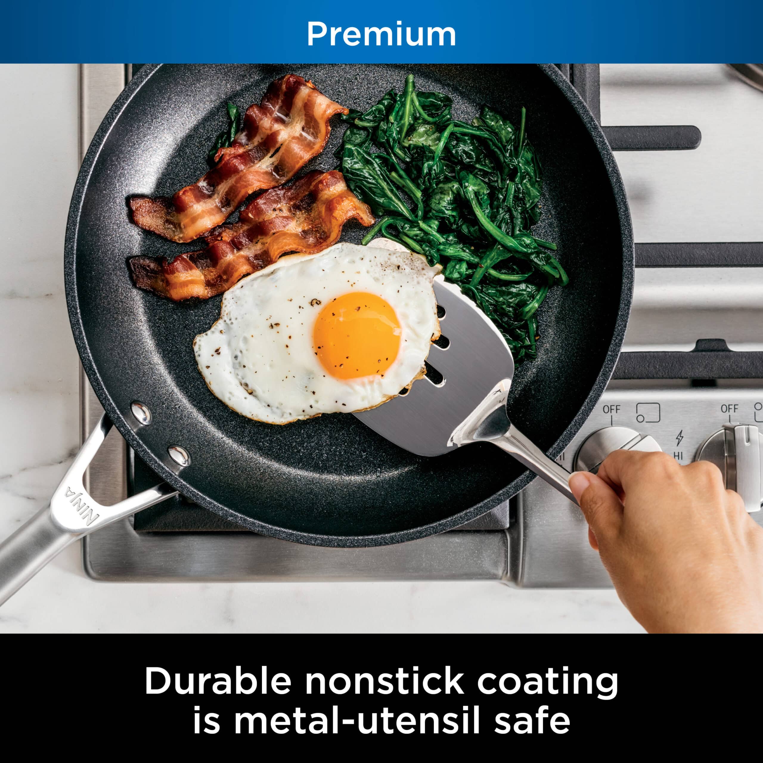 Ninja Foodi NeverStick Premium Hard-Anodized 10-Piece Cookware Set, oven safe to 500°F