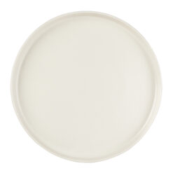 Beautiful Modern Dots Stoneware Dinnerware 12 Piece Set Oyster White by Drew Barrymore