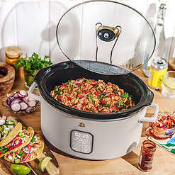 Beautiful 6 Qt Programmable Slow Cooker, Porcini Taupe by Drew Barrymore