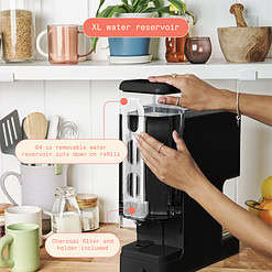 Beautiful Perfect Grind Programmable Single Serve Coffee Maker, Black Sesame by Drew Barrymore