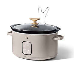 Beautiful 6 Qt Programmable Slow Cooker, Porcini Taupe by Drew Barrymore