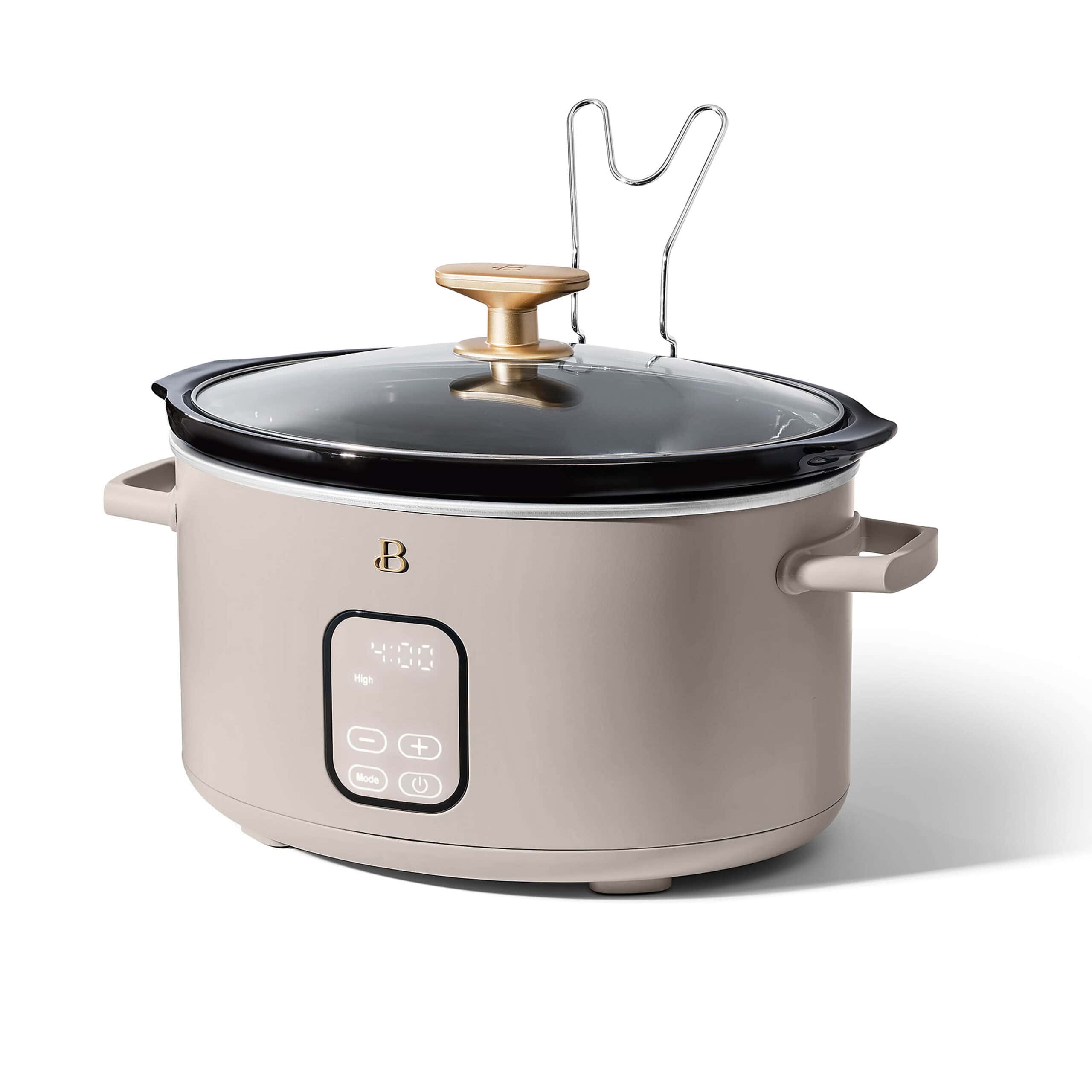 Beautiful 6 Qt Programmable Slow Cooker, Porcini Taupe by Drew Barrymore