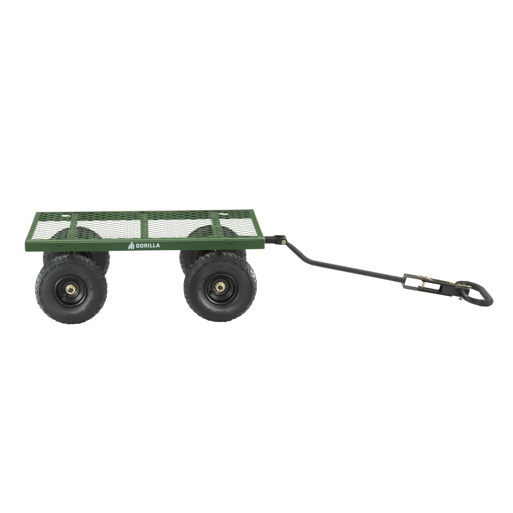 Gorilla Carts 400 lb. Capacity Steel Utility Garden Landscape Cart, 32 inch x 18 inch Steel Mesh Bed, 2 in 1 Convertible Handle