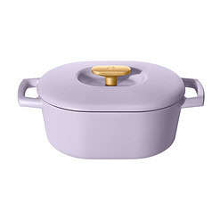 Beautiful 6 Quart Enamel Dutch Oven, Lavender by Drew Barrymore