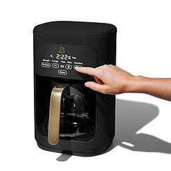 Beautiful 14 Cup Touchscreen Coffee Maker, Black Sesame by Drew Barrymore