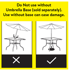 Mainstays Albany Lane 6-Piece Outdoor Patio Dining Set, Black (Umbrella Base Sold Separately)